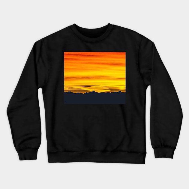 Sunset mountain Crewneck Sweatshirt by daghlashassan